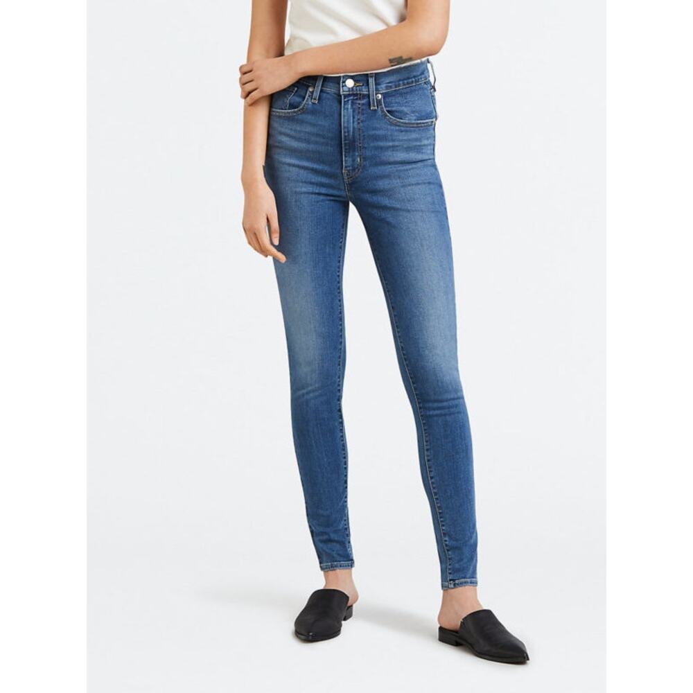 Levis Premium Mile High Super Skinny Jeans Womens 26 Medium Wash Blue 22791-0061
